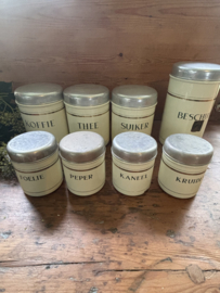 Complete bussen set crème groene letters