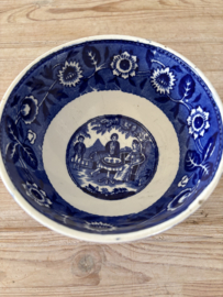 Grote blauwe spoelkom