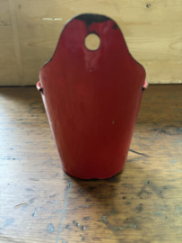 Rood emaille afwasborstel bakje