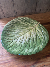(Verkocht)Groen blad bord