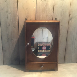 Jaren 60 teak spiegelkastje