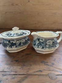 Suiker en melk setje Victoria Soc.Ceramique