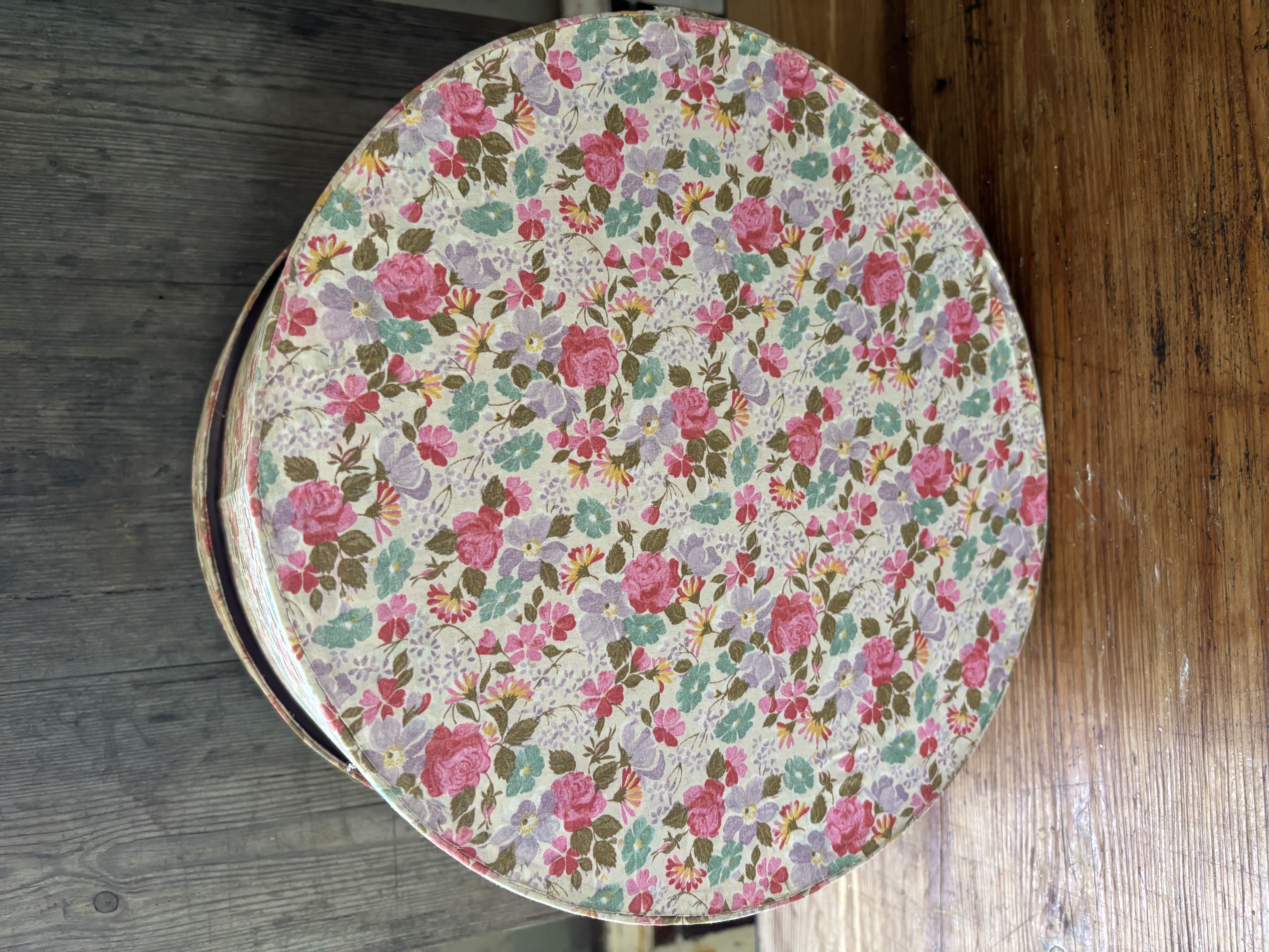 Bloemen stoffen  hoedendoos