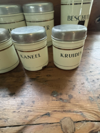Complete bussen set crème groene letters