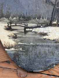 Schilderijtje op schilderspalet