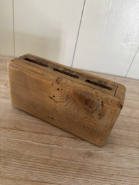 Houten spaarpot schuif
