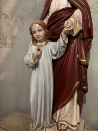 Beeld Josef met jonge Jesus