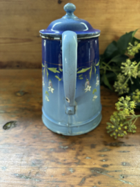 Blauw bloemen keteltje