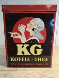 KG koffie-thee winkelblik