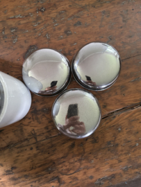 Koffie thee suiker bussen wit met zwarte letters