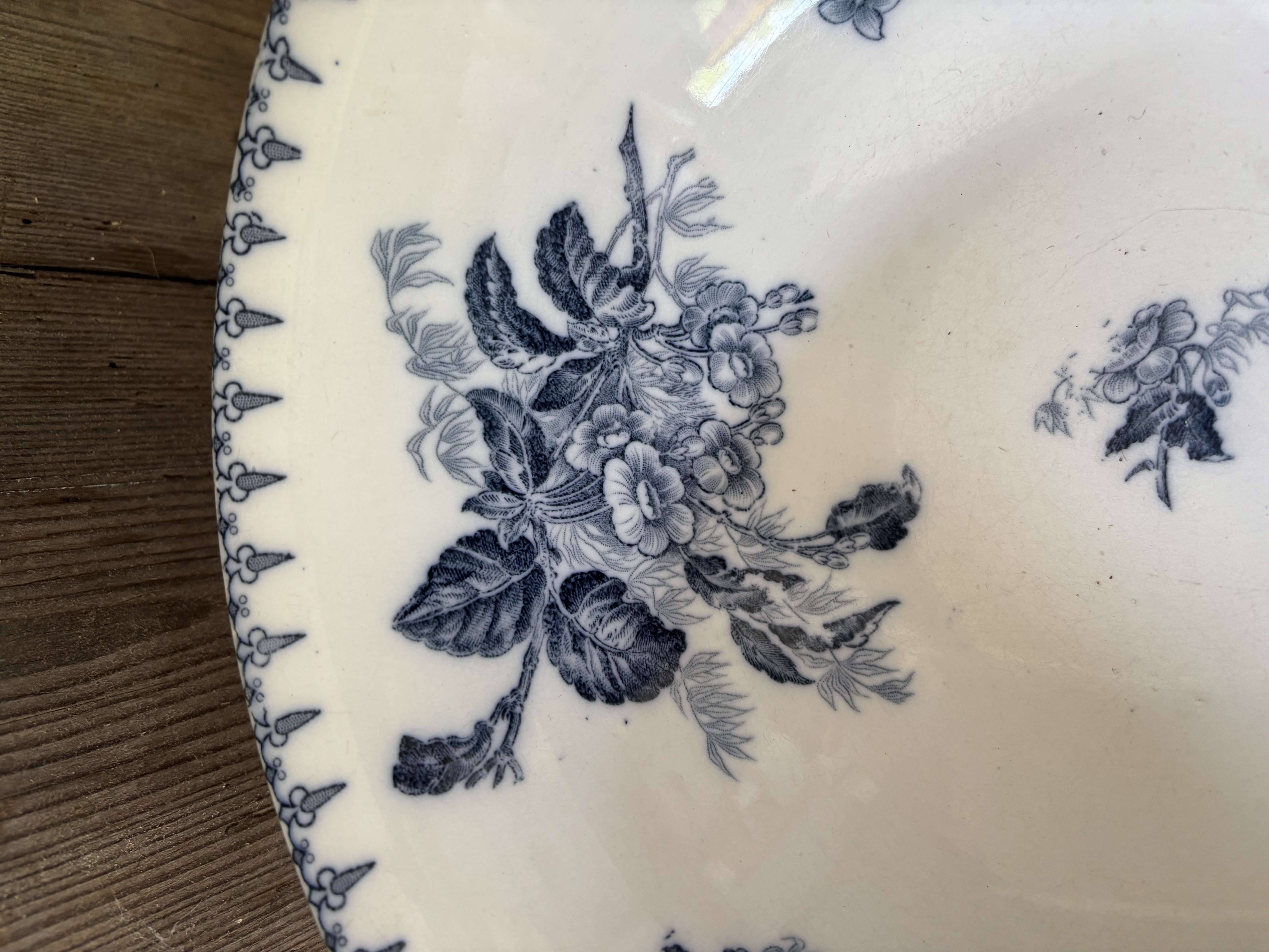 Prachtige blauwe bloemen schaal