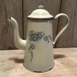 Koffiepot met lieve bloemetjes