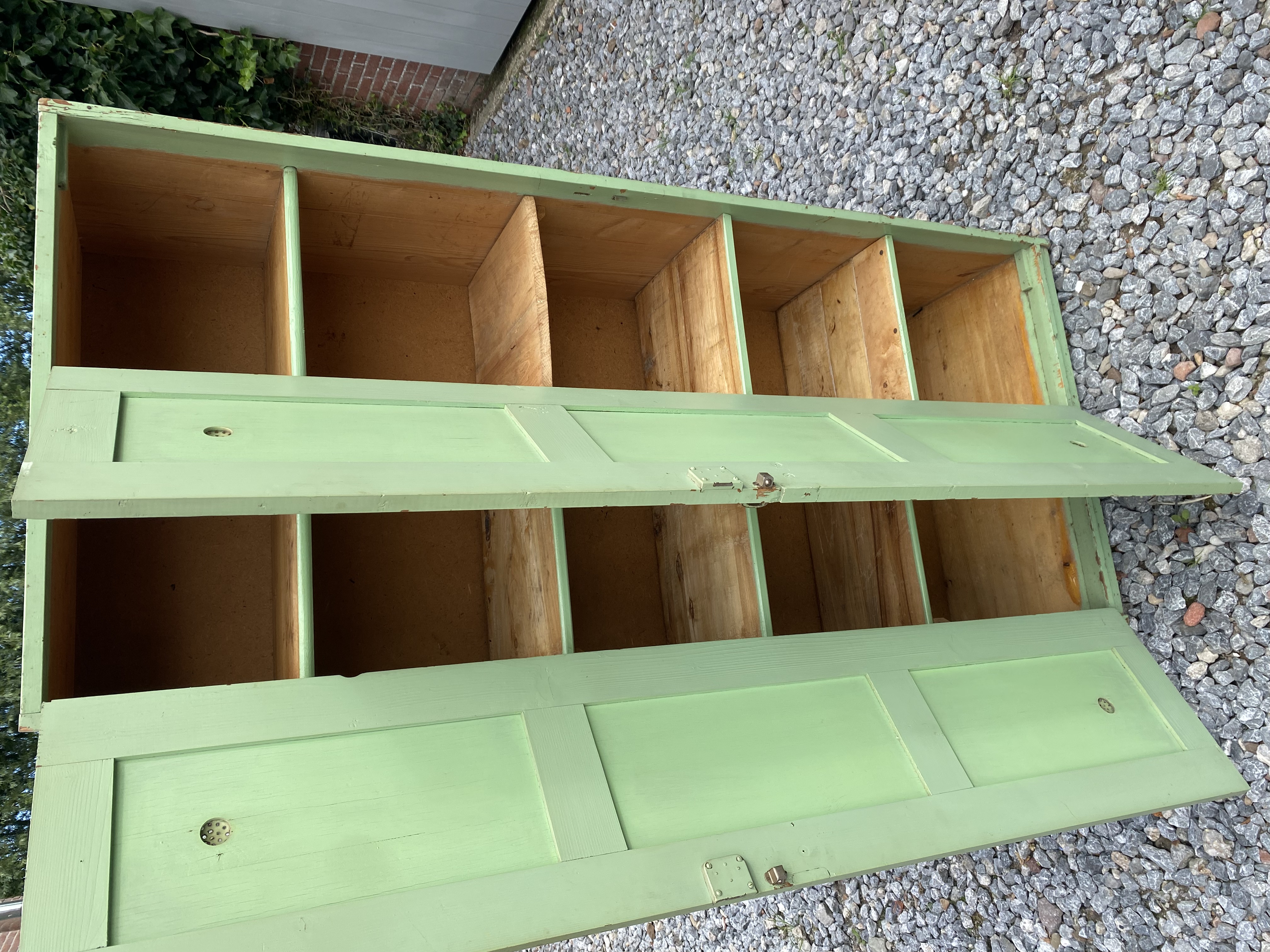 Prachtige houten orginele lockerkast