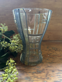 Glas in lood vaas.