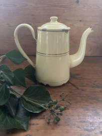 Kleine ecru koffie potje