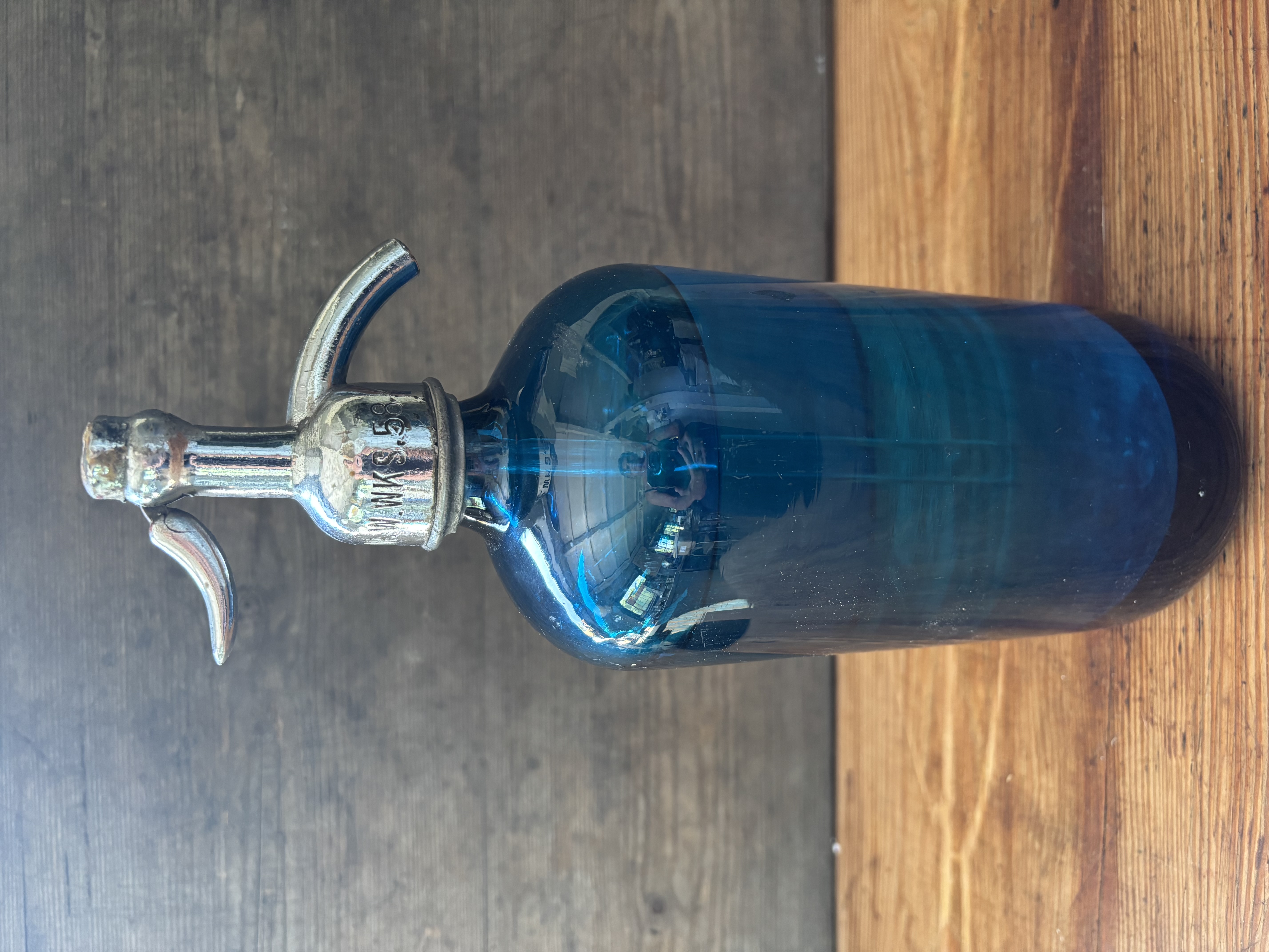 (Verkocht)Spuitfles blauw New York