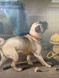 (Verkocht)Prent twee hondjes