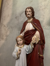 Beeld Josef met jonge Jesus
