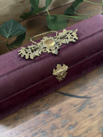 Bordeaux victoriaans handschoenen doosje