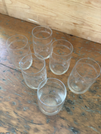 (Verkocht)6 geslepen limonade glazen