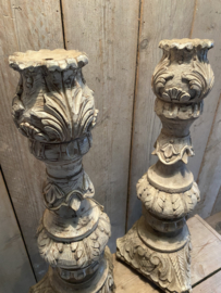 Set prachtige houten kandelaars