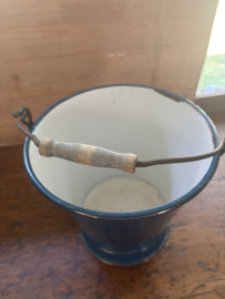 (Verkocht)Petrol  blauwe aardappel emmer