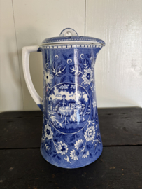 Teadrinker blauwe chocoladepot