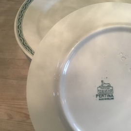 Platte borden pertinax P.Regout