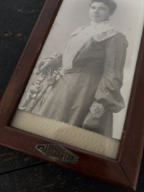 Houten fotolijstje ornamentjes