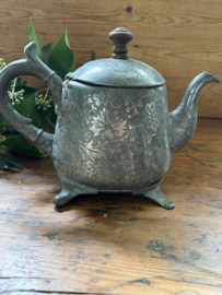 (Verkocht)Tinnen theepot