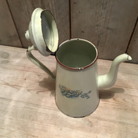 Koffiepot met lieve bloemetjes