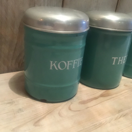 Turkoois koffie,thee,suiker set