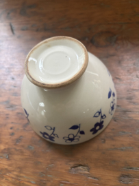 Spoelkom bloemetjes blauw