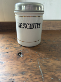 Beschuitbus wit emaille