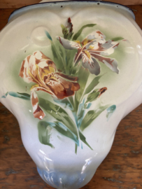 Emaille gebloemde waterbak