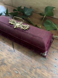 Bordeaux victoriaans handschoenen doosje