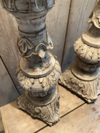 Set prachtige houten kandelaars