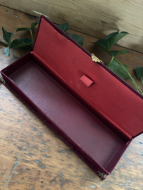 Bordeaux victoriaans handschoenen doosje