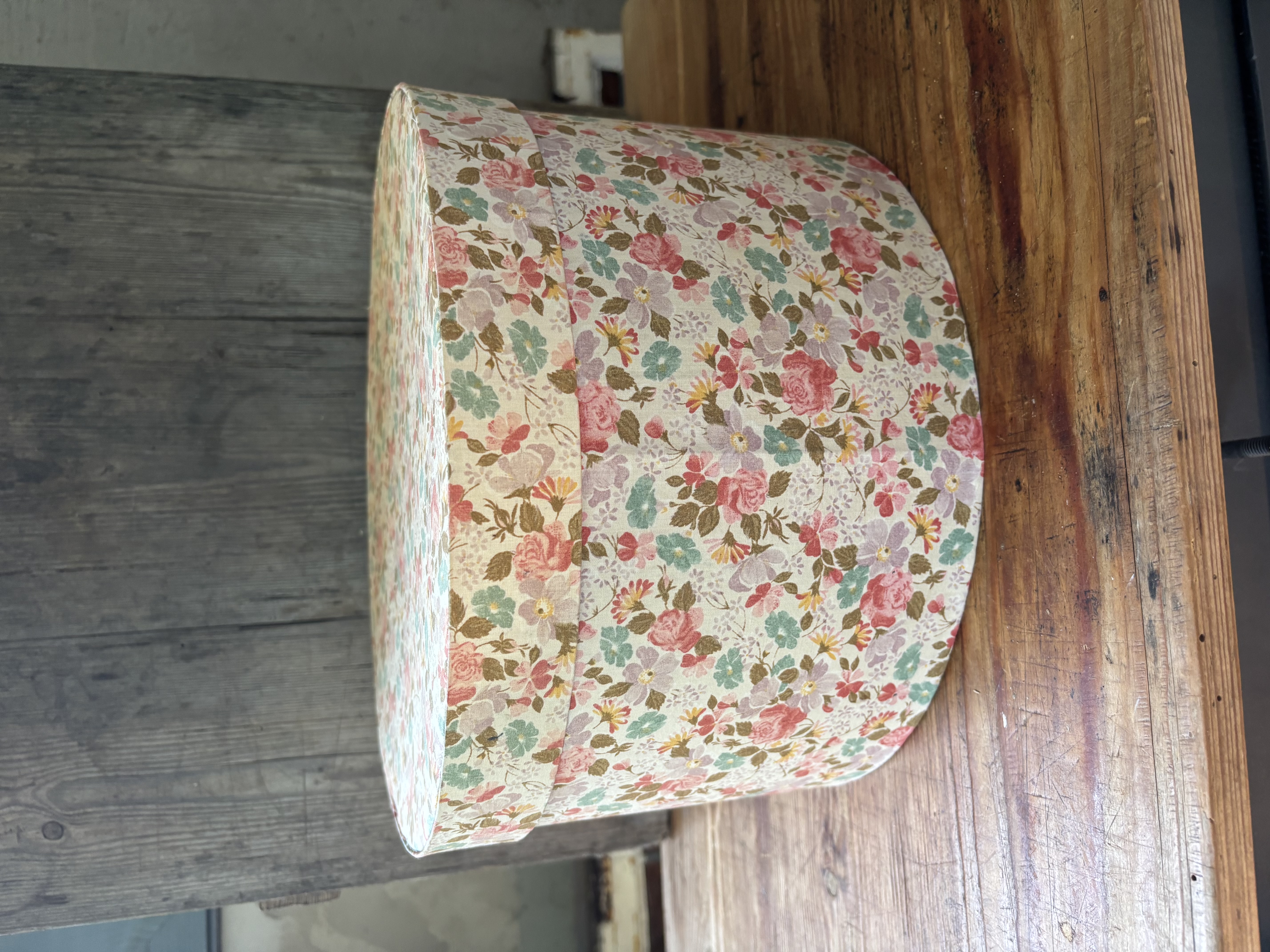 Bloemen stoffen  hoedendoos