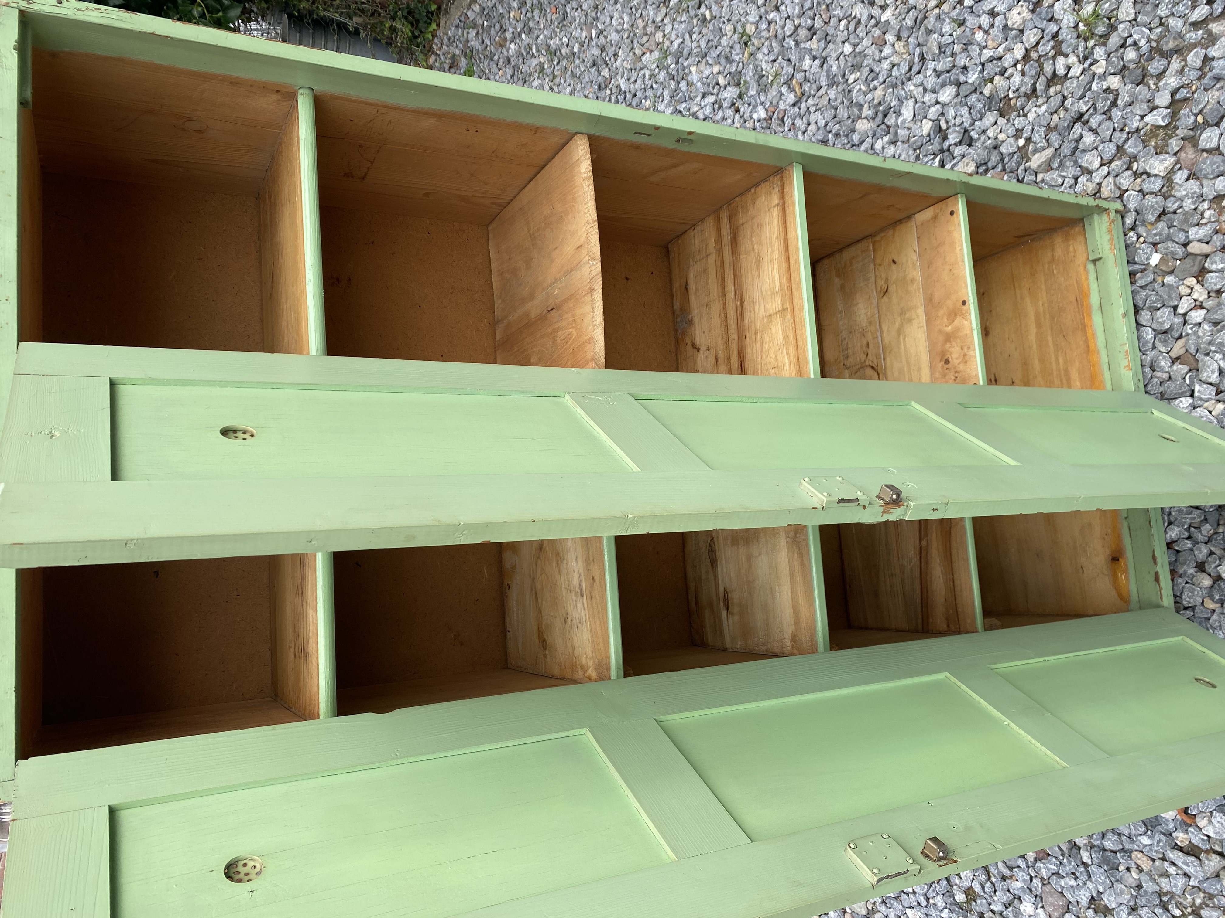 Prachtige houten orginele lockerkast