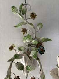 (Verkocht)Bloemen wandlamp