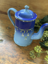 Blauw bloemen keteltje