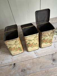 Koffie,thee,suiker set blik