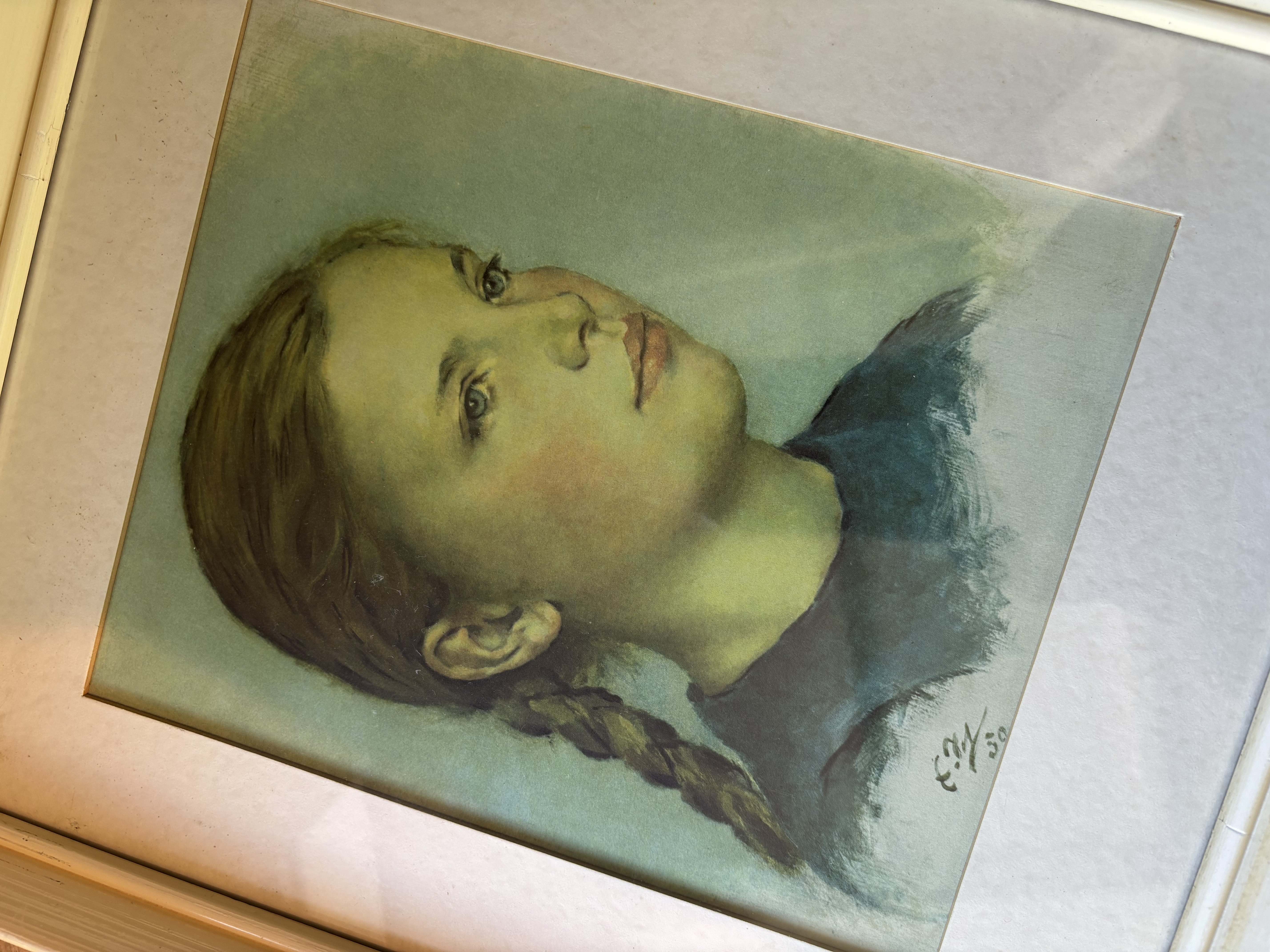 Pastel prent jong meisje