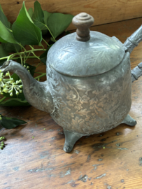 (Verkocht)Tinnen theepot
