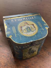 (Verkocht)Originele oude van Melle snoepblik