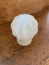 Jaren 50 plafondlamp wit facet