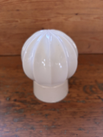 Jaren 50 plafondlamp wit facet