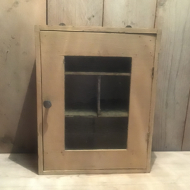 Vakken kastje met glas