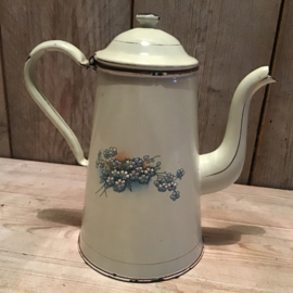 Koffiepot met lieve bloemetjes